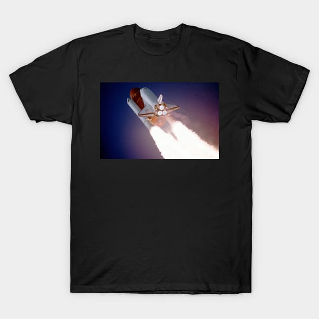 Space Shuttle Atlantis T-Shirt by kawaii_shop